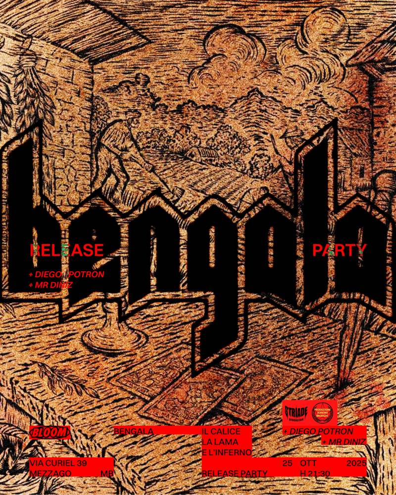 Locandina BENGALA Release new album “Il calice la lama e l'inferno”