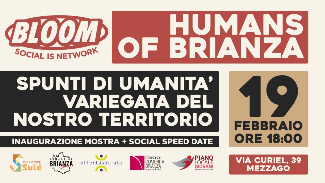 Inaugurazione dell'esposizione Humans of Brianza + Social Speed Date