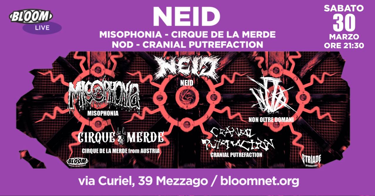 •Terzo Sabba• | Neid + Misophonia + Cirque De La Merde + NoD + Cranial Putrefaction