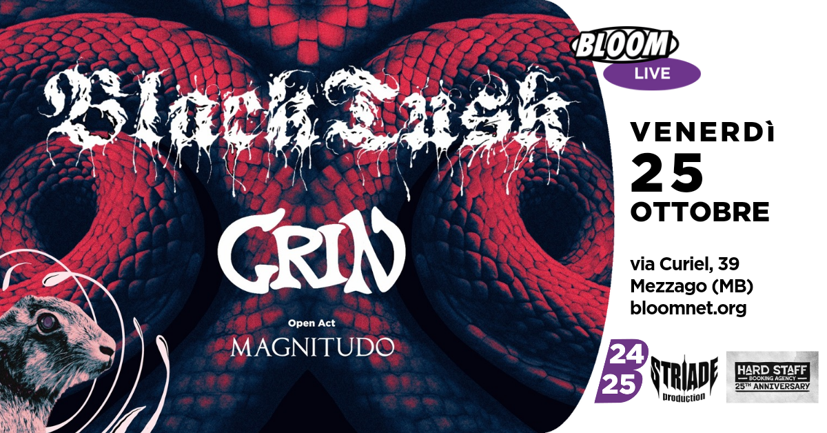 CONCERTO ANNULLATO | Black Tusk & Grin (Unica data italiana) + Magnitudo