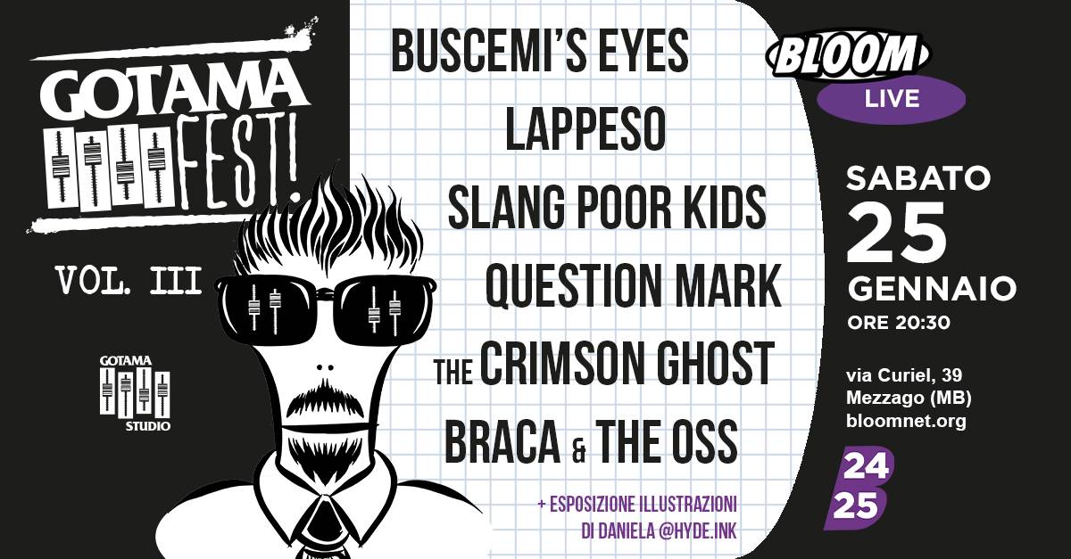 Gotama Fest vol. III w/ live, distro & la mostra di Hyde Ink