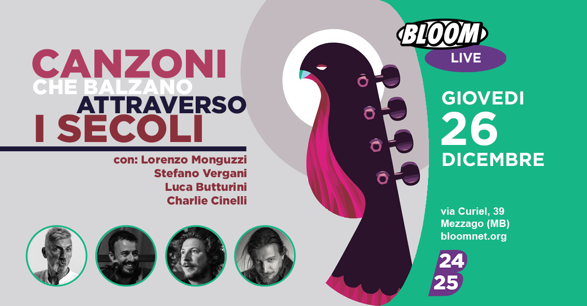 Canzoni che balzano attraverso i secoli  con Lorenzo Monguzzi, Stefano Vergani, Luca Butturini e Charlie Cinelli