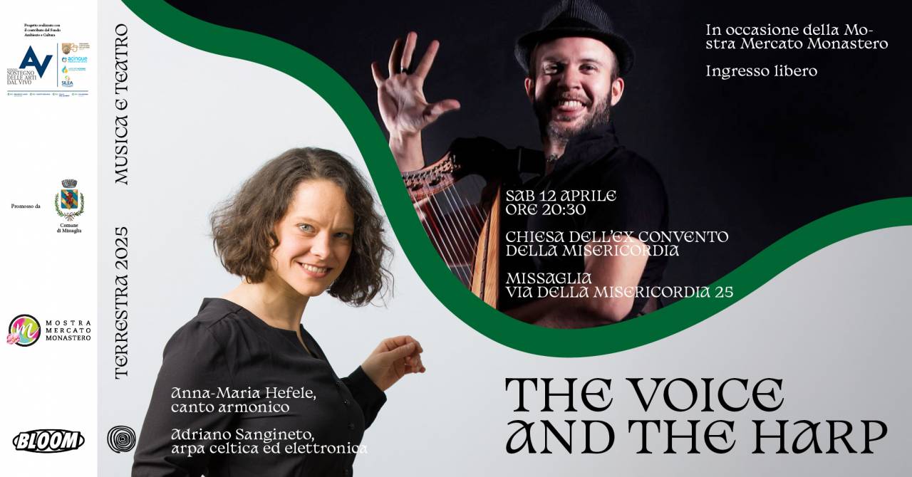 TERRESTRA25 | The Voice and The Harp – Anna-Maria Hefele (canto armonico) & Adriano Sangineto (arpa celtica ed elettronica)