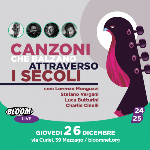 Canzoni che balzano attraverso i secoli  con Lorenzo Monguzzi, Stefano Vergani, Luca Butturini e Charlie Cinelli