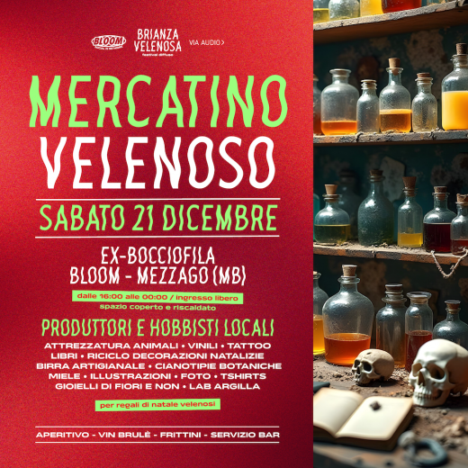 MERCATINO VELENOSO w/ Produttori locali & Hobbisti