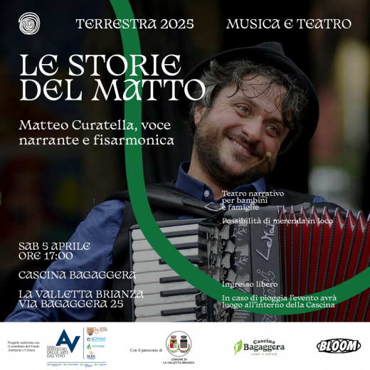 TERRESTRA25 |  Le storie del Matto – Matteo Curatella (voce narrante e fisarmonica)