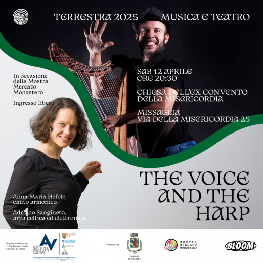 TERRESTRA25 | The Voice and The Harp – Anna-Maria Hefele (canto armonico) & Adriano Sangineto (arpa celtica ed elettronica)