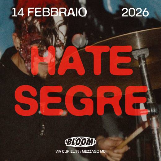 HATE SEGRE Festival con DECREW + ATROX + WATERTOWER + VIA DRESDA + AMOS & THE RUERS + NEVER KNOW YO YO +  CIPPA e PALLETTA from PUNKREAS +  CAIO from HATE SECONDS