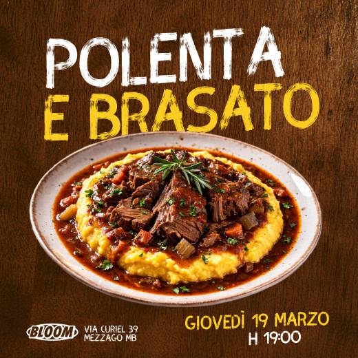 Cena POLENTA E BRASATO